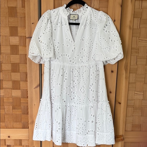 Tuckernuck Palmer White Eyelet Mini Dress XS - Picture 7 of 15